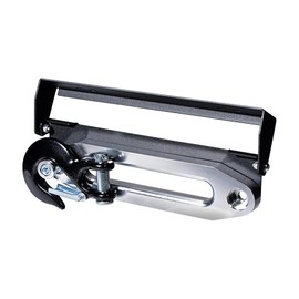 AMOPACORP 10 inch Silver Hawse Fairlead 8000-15000 LBs + 254mm Flip-Up Mounted License Plate Holder + Winch Rope Stand Kit for Clevis Slip Hook with 35000LBs (Silver/Black, 2 5/8" Width)