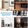 DSLIHA 3D Digital Alarm Clock for Bedrooms, LED Desk USB