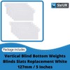 Vertical Blind Bottom Weights Blinds Slats Replacement White 127mm /