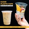 CHEF ROYALE 10x16oz Clear PET Cups with Flat Lids -