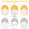 Rulyyo Mail Organizer Envelope Holder - Clear Acrylic Mail Holder