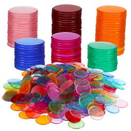 Beaupretty 400 Fichas De Bingo Transparentes Y Multicolores para Juegos Y Actividades Educativas Marcadores Reutilizables De Plástico para Conteo Y Diversión