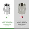 TAISHER 2PCS Forging of 304 Stainless Steel Pipe Fitting, Coupling,
