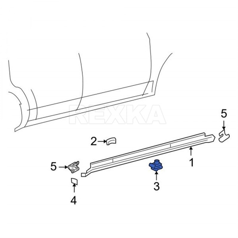 Rexka 5pcs Rocker Panel Moulding Clip for Ford 500 6G1Z-5410182-A