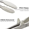 TOWINGO Silicone Tongs Set - 9 Inch Mini Kitchen Utensils