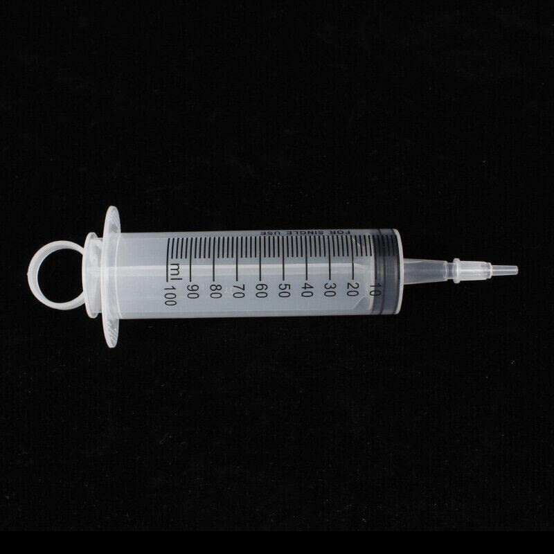 AIMALL 100-200ML Reusable Big Large Plastic Hydroponics Nutrient Measuring Syringe,