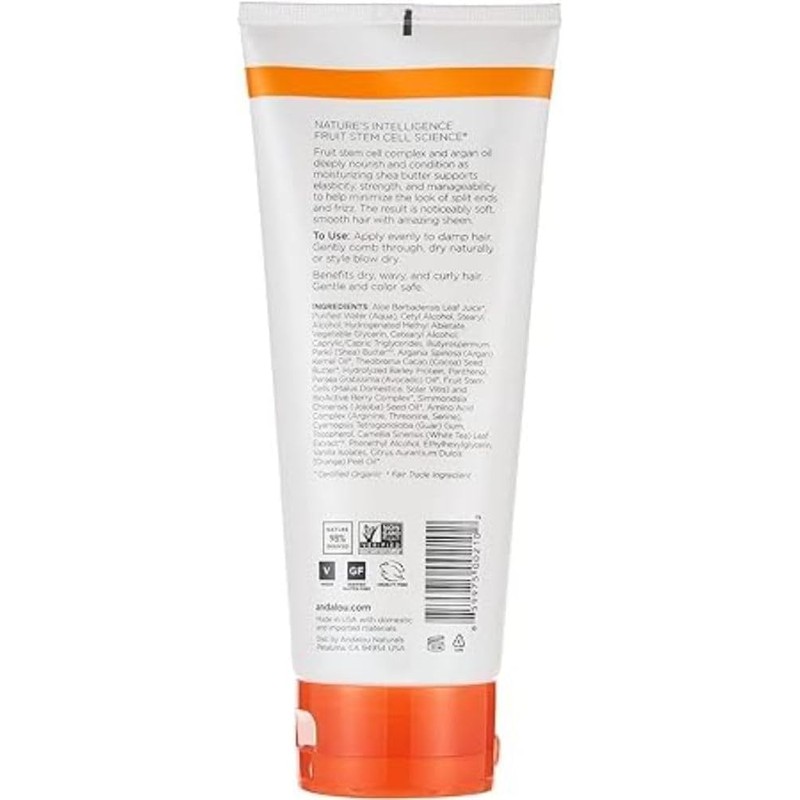 Andalou Naturals Styling Cream Ounces, Argan Oil & Shea, 6.8