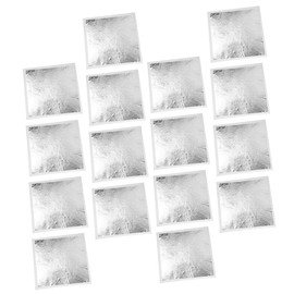 jojofuny 200pcs Silver Foil Leaves for Art Crafts Gilding Foil Decorations Square Design