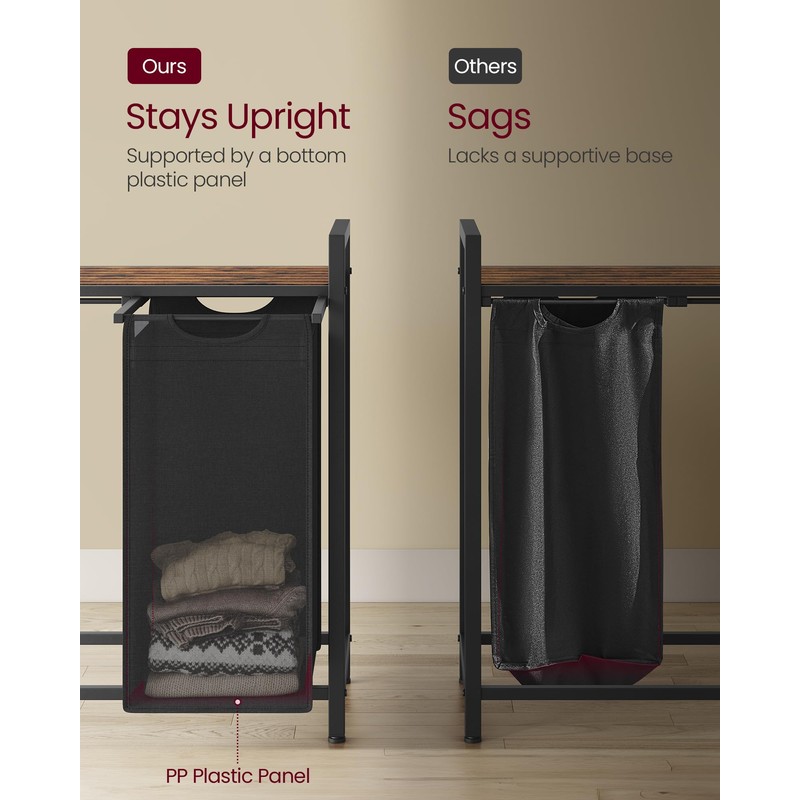 VASAGLE Laundry Hamper, Laundry Basket, Laundry Sorter with 3 Pull-Out