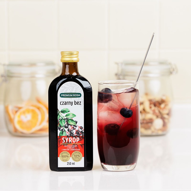DAILYONE 2 bottles of Premium Rosa Sambucus Elderberry Syrup 250ml