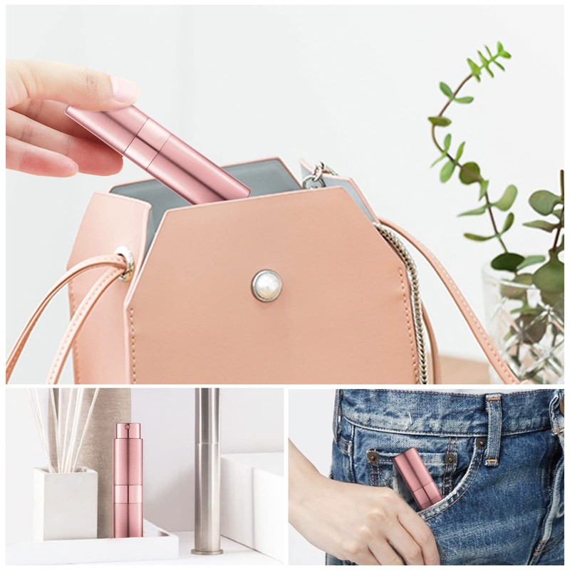 LISAPACK 8ML Brushed Atomizer Perfume Spray Bottle for Travel, Empty