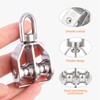 2PCS M15 Double Pulley Snatch Block 304 Stainless Steel Lifting