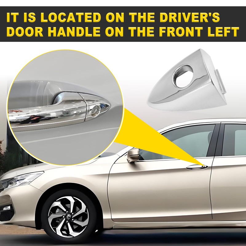 SYudwen Front Left Driver Side Door Handle Lock Bezel Cap