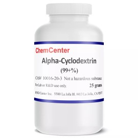 ChemCenter Alpha - Cyclodextrin, High Purity Powder, 25 grams