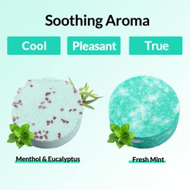 Aromatherapy Shower Steamers - 12pc XXL Vapor Bombs for Nasal Relief, Self Care, Relaxation, Spa Day, Pampering Gifts - Pure Mint, Menthol & Eucalyptus Natural Essential Oil Tablets