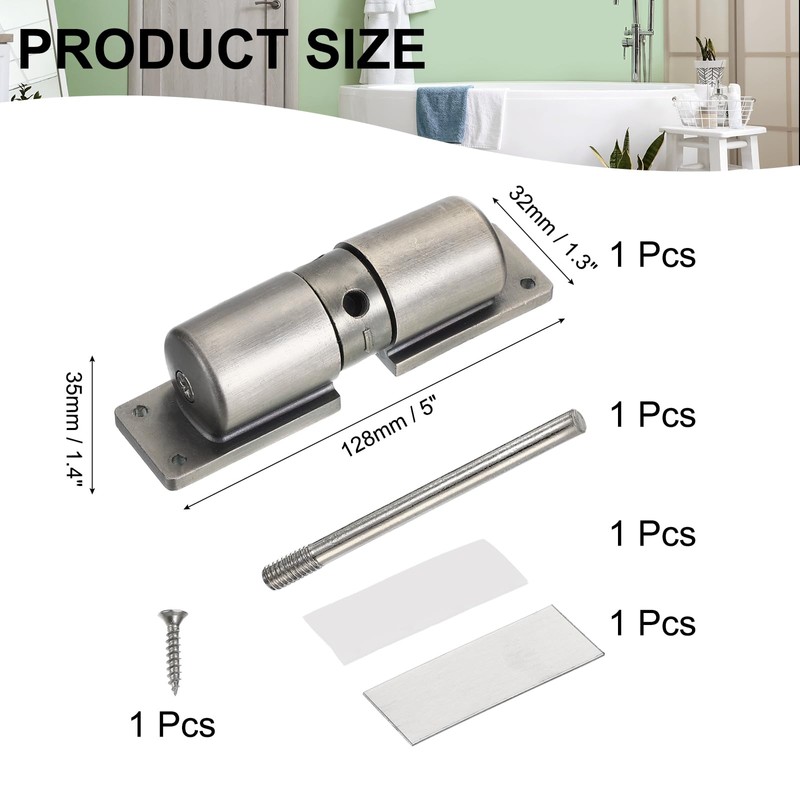 sourcing map Automatic Spring Door Closer Adjustable 40 lbs Self-Closing