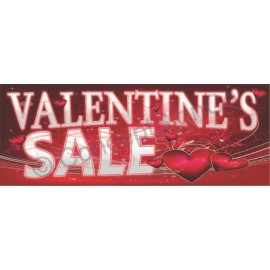 Concept Signs & Graphics 2'X5' VALENTINE'S SALE BANNER Signs Holiday Day Gifts Flowers Presents Jewelry