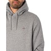 GANT Men's Reg Shield Hoodie, grey melange