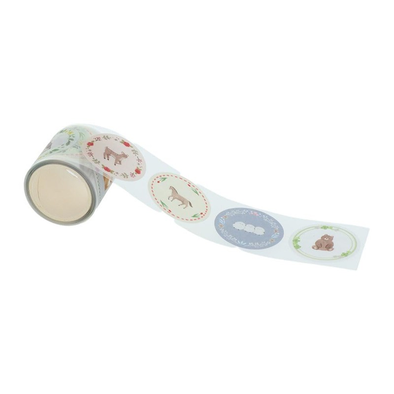 Sun-Star Stationery S8815682 Sticker, Roll Type, Spider Round, Plants and
