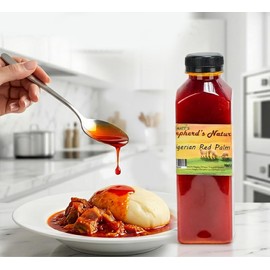 HATF's Shepherd's Natural Red Palm Oil 2 Liters / 67.628 fl. oz (4 bottles x 500 ml) - All natural (nothing added), Virgin, and Nutrient-Dense for Healthy Cooking, Skincare & Hair Care Routines.