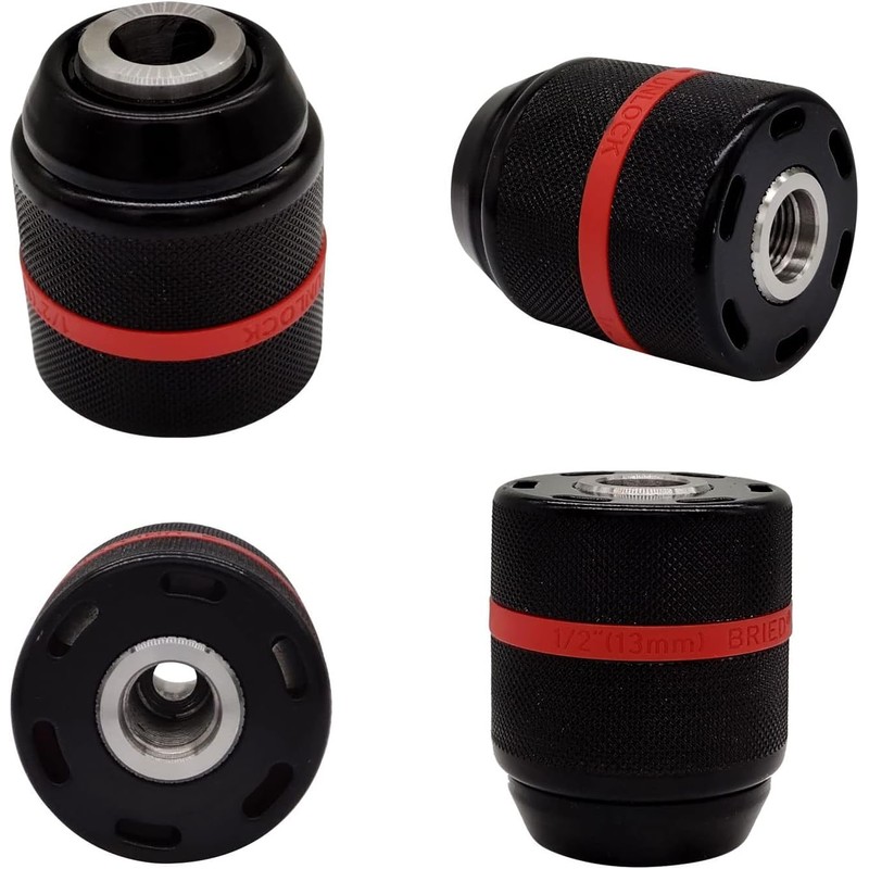 Flylin Keyless Hand Drill Chuck, Hex Shank Drill Chuck Adapter