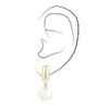 Traveller Women's Clip Earrings 12 mm Pearl, Titanium, Pearl