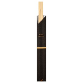 Restaurantware Bambuddha 9.1 Inch to Go Twin Chopsticks 100 Durable Bamboo Chopsticks - with Paper Sleeve Bamboo Premium Chopsticks for All Kinds of Foods Ideal for Cafes and Restaurants
