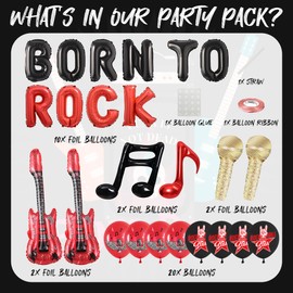 Music Theme Decoration Balloons (Born to Rock)