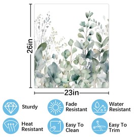 DXTKWL Dishwasher Magnet Cover Eucalyptus Leaves Reusable Dishwasher Magnetic Cover Sticker Decorative Dish Washer Door Cover Panel for Home Kitcen Appliance