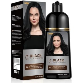 Ivnil- Cobertura completa de las canas nuestro champú para teñir el cabello cubre eficazmente cada hebra de cabello, eliminando la presencia de