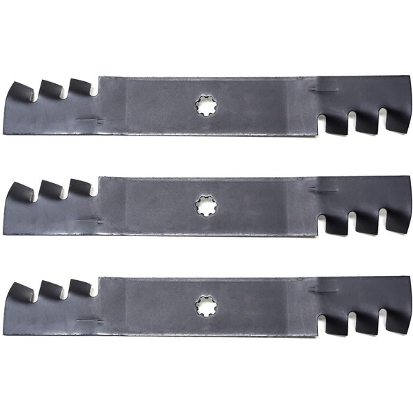 3PK Mulching Lawn Mower Blades Replacement for John Deere 48" D140 D150 D160 LA130 LA140 LA145 LA155 LA165 X140 X165 145 155C GX21784 GX21786 GY20852