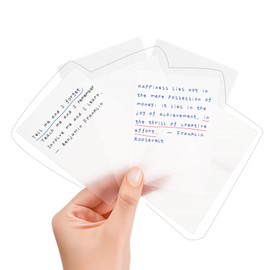 Vsagier 150 Sheets Clear Transparent Sticky Notes 3.7"x 2.7", Waterproof, Self-Stick Notes, Easy to Post for Office, Home, Notebook, Meeting, Office Supplies, Suitable for Most Pens