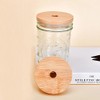 4 Pack 86mm Wide Mouth Bamboo Mason Jar Lids with