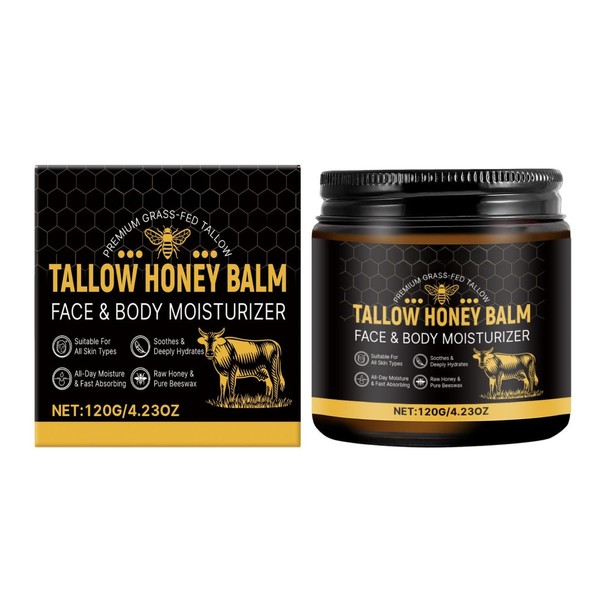 Tallow Honey Balm, Tallow Face Cream, Tallow Skin Care