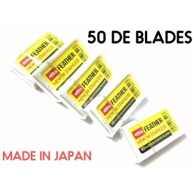 Feather 50 Feather Shaving Razor  Blades  Stainless Double Edge Original Made in Japan