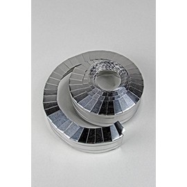 End Cuff Slat Tape 28 mm x 5 m Aluminium Blank Silver
