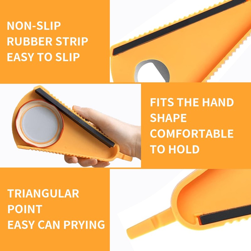 Asheyya 3PCS Multi Function Bottle Opener, Lid Opener for Jars
