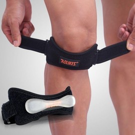 Muscle Running Patella Marathon Band Knee Protector 1+1 Black Pair