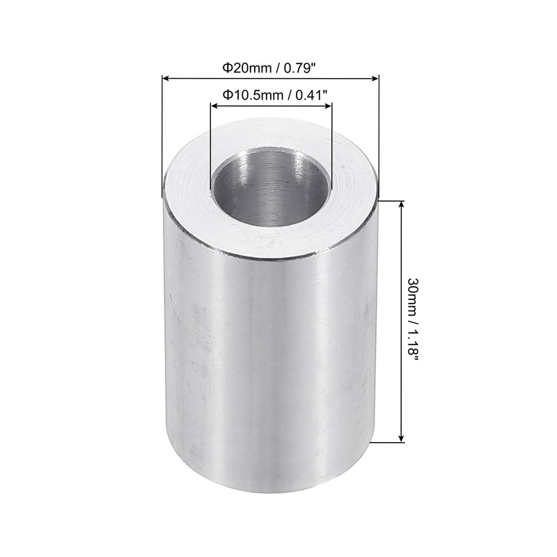 PATIKIL M10 Aluminum Spacers, 6pcs 3/8" x 3/4" Round Metal