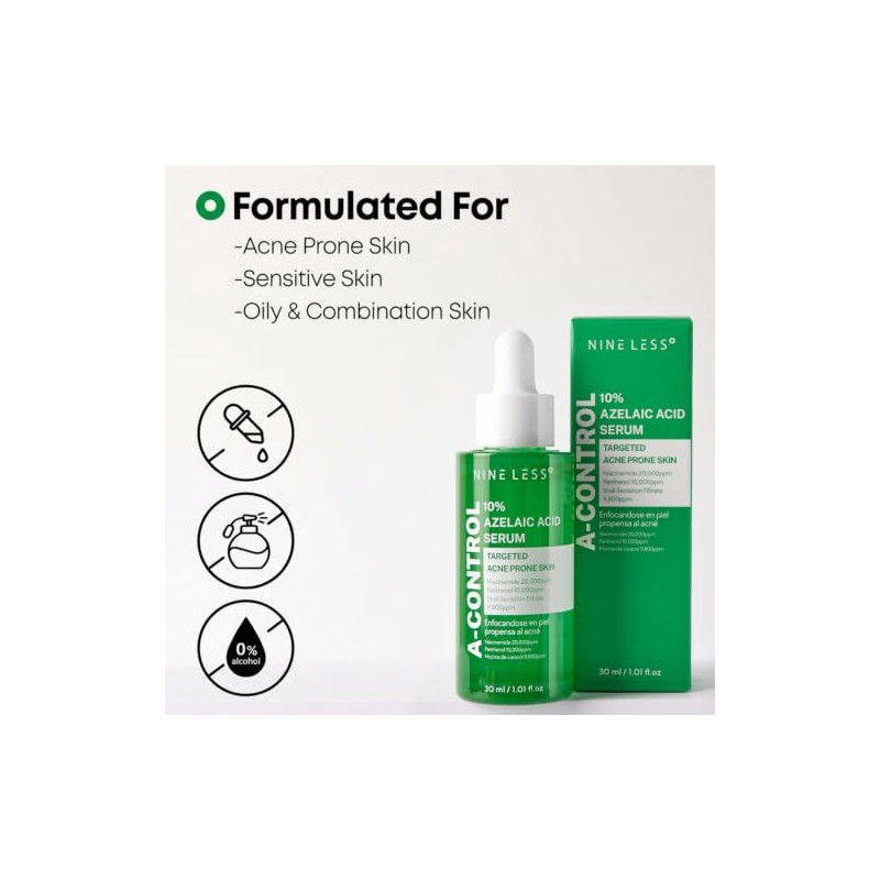 Nineless Control Azelaic Acid Serum 30ml Sérum Facial Ácido Azelaico