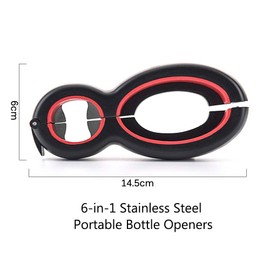 Bottle Opener, Jar Opener, 6 -in -1 Multi Opener Bottle Can and Jar Grip Opener Kitchen Tools Set for Children, Elderly and Weak Hands