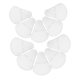 Baluue 10pcs Makeup Brush Covers: Clear Plastic Dustproof And Waterproof Brush Protector Caps For Home Fan Shape For Brush Easy To Clean