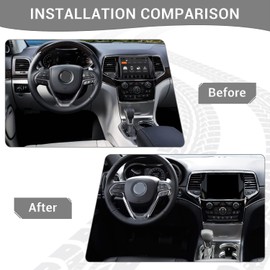 PDKLIN for Grand Cherokee Interior Trim Kit Carbon Fiber Compatible with Jeep Grand Cherokee 2016-2021 Carbon Fiber Interior Accessories 17pcs
