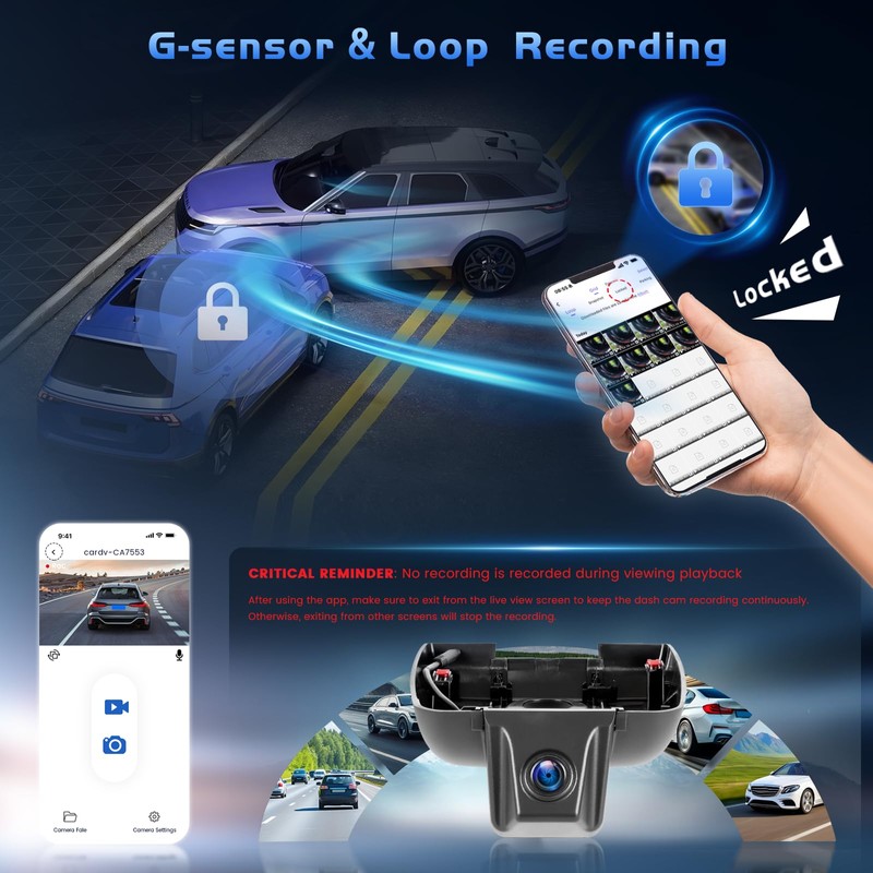4K Dash Cam Custom fit for Toyota Camry & Camry