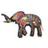 Elephant Multicolor Recycled Metal Wall Hanging 27cm Wide Ethically Traded