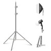 NEEWER Upgraded 75"/190cm Light Stand Stainless Steel Spring Loaded, Foldable