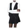 SweatyRocks Women's Y2K Pleated A-Line Mini Skirt Goth Rivet Embellished