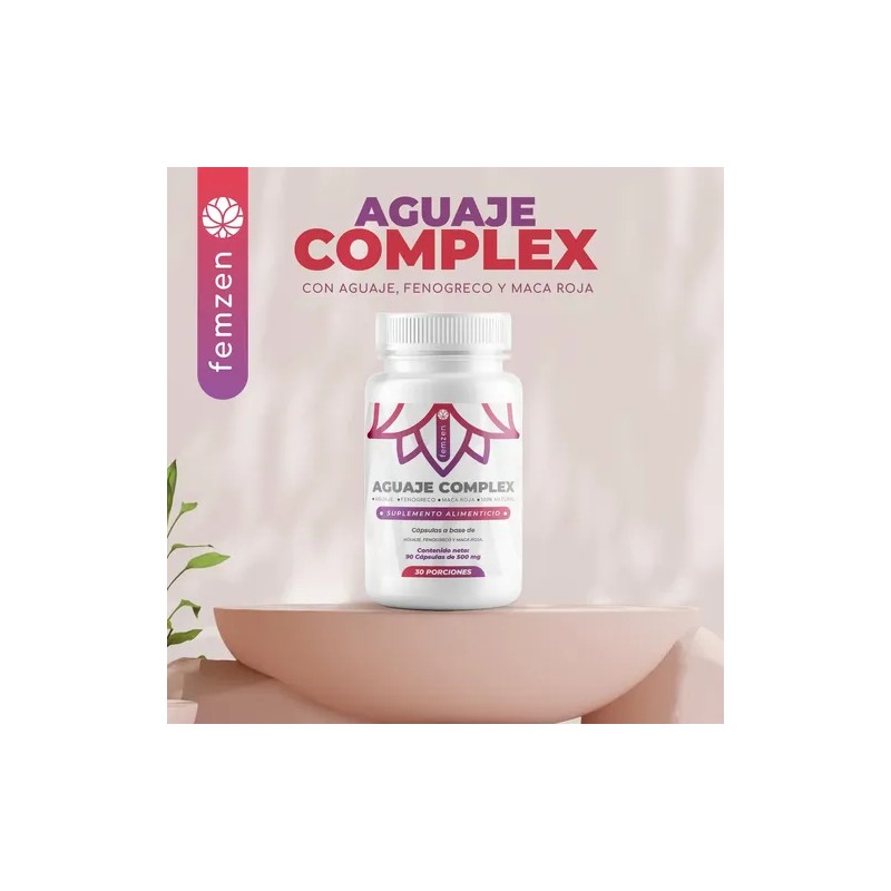 Aguaje Complex 90 Cápsulas Fenogreco Maca Roja Pack 2 Piezas