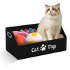 ORGMASTER Cat Toy Basket, Kitten Toys Storage Organizer Foldable Fabric
