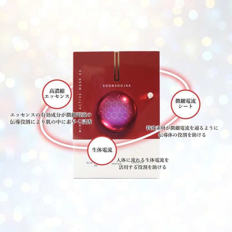 Soonsoojaa Face Mask, Worm Peptide, Miracle Active Mask, 10 Pieces,